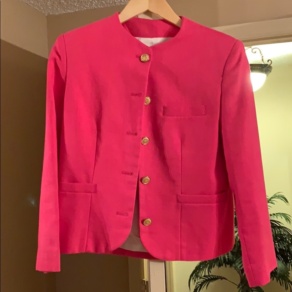 Pink cropped blazer